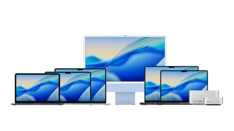 ภาพโปรโมตกลุ่มผลิตภัณฑ์ Mac จากหน้าเว็บไซต์ Apple