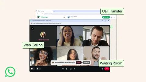 ภาพประกอบการโทรผ่าน WhatsApp Web บนเบราว์เซอร์