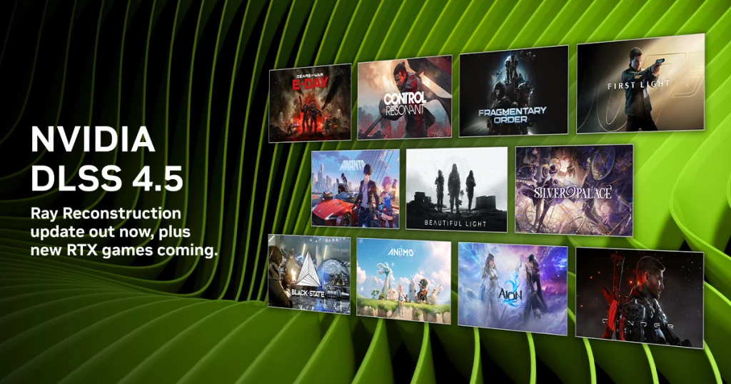 ภาพประกาศ DLSS 4.5 Ray Reconstruction ของ NVIDIA ในงาน Gamescom 2026