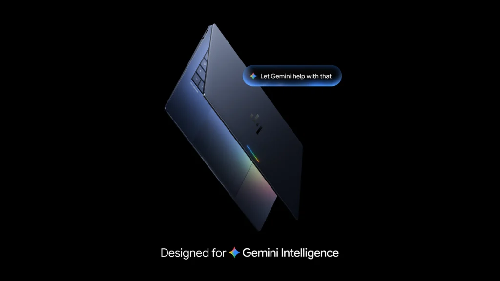 ภาพโปรโมต Googlebook แล็ปท็อปที่มี Gemini ฝังในระบบปฏิบัติการ