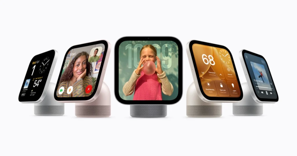 Apple HomeView รุ่นตั้งโต๊ะหลายสีวางเรียงกัน