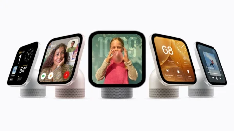 Apple HomeView รุ่นตั้งโต๊ะหลายสีวางเรียงกัน