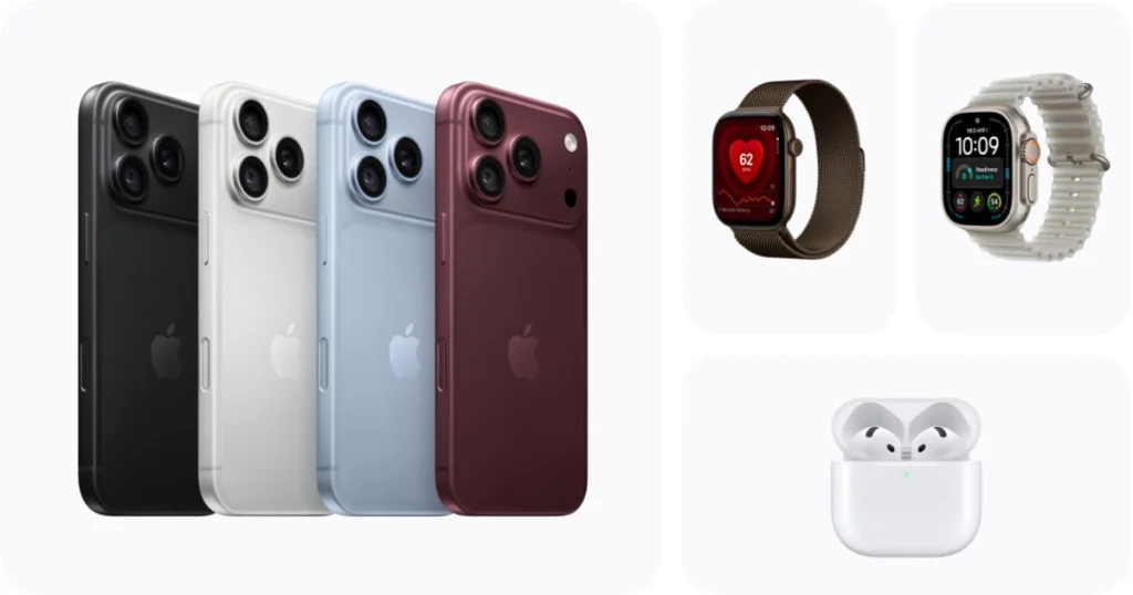 iPhone 18 Pro วางคู่กับ Apple Watch และ AirPods รุ่นใหม่