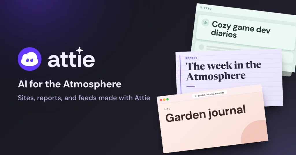 ภาพโลโก้ Attie แอป AI ของ Bluesky