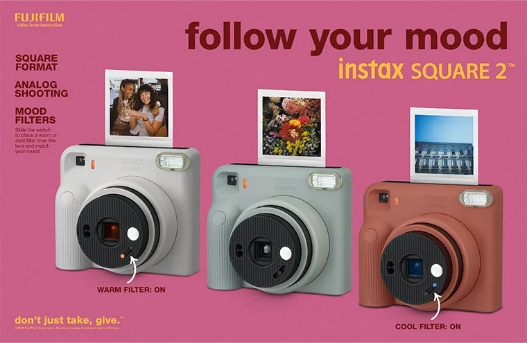 instax SQUARE 2 วางขายไทยแล้ว 3,590 บาท กล้องอินสแตนท์ภาพจัตุรัส มี Mood Filter