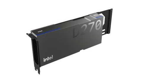 ภาพเรนเดอร์การ์ด Intel GPU D-series (Crescent Island)