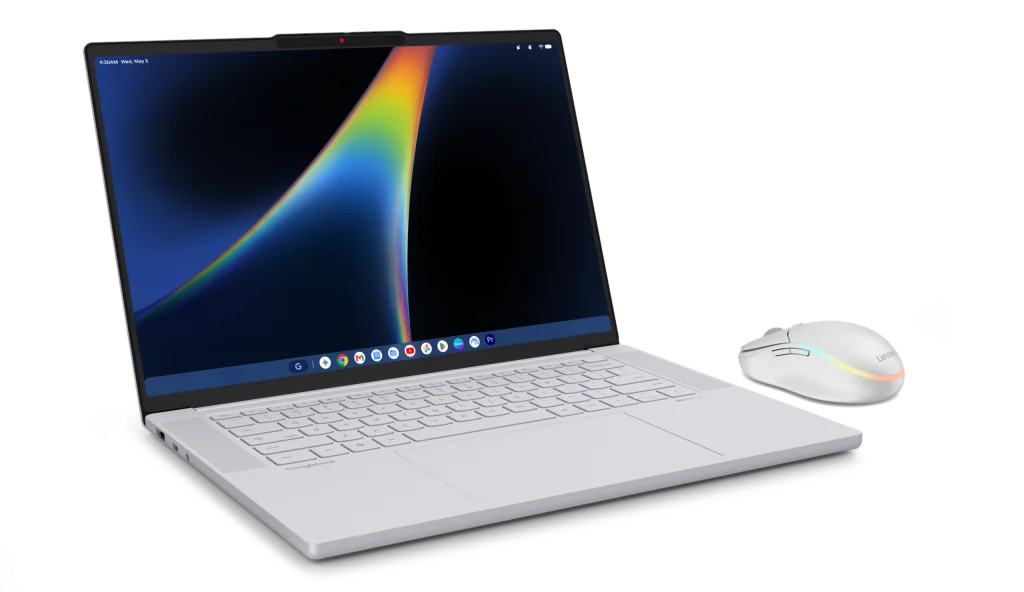 Lenovo Googlebook 15 เปิดหน้าจอ OLED วางคู่กับเมาส์