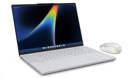 Lenovo Googlebook 15 เปิดหน้าจอ OLED วางคู่กับเมาส์