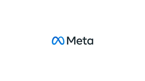 โลโก้ Meta บนพื้นหลังสีอ่อน