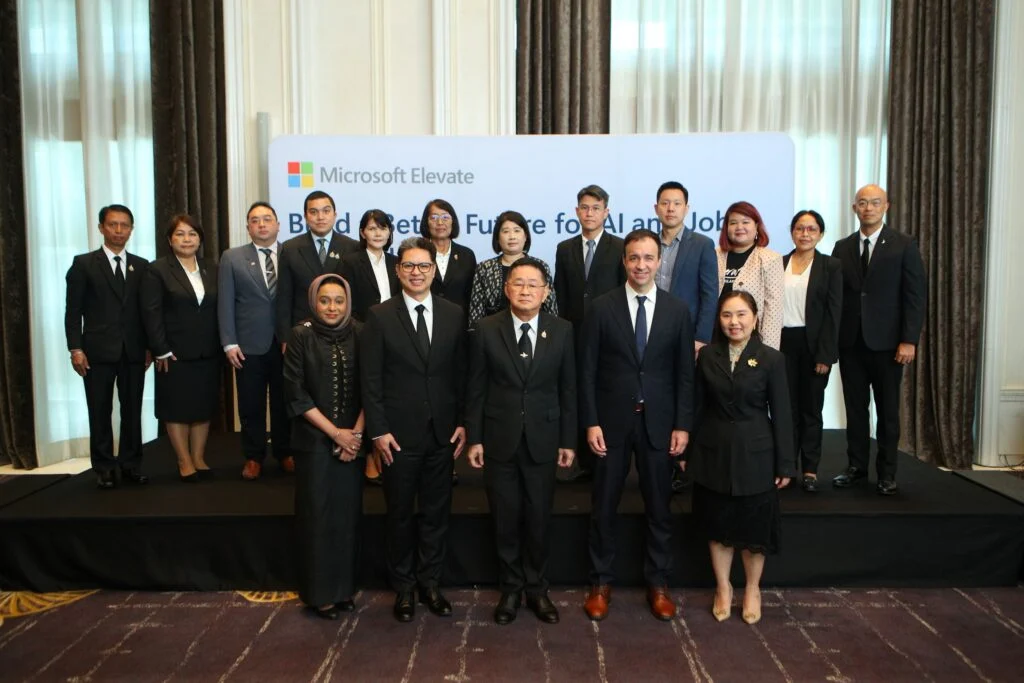 บรรยากาศงานเปิดตัวโครงการ Microsoft Elevate AI and Jobs ในประเทศไทย