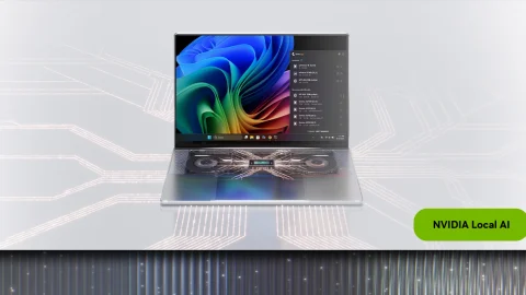 ภาพประกาศความพร้อมของแอปบนโน้ตบุ๊ก Nvidia RTX Spark