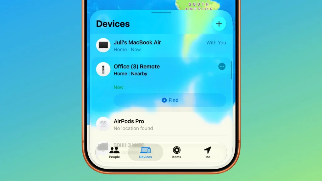 Siri Remote Find My