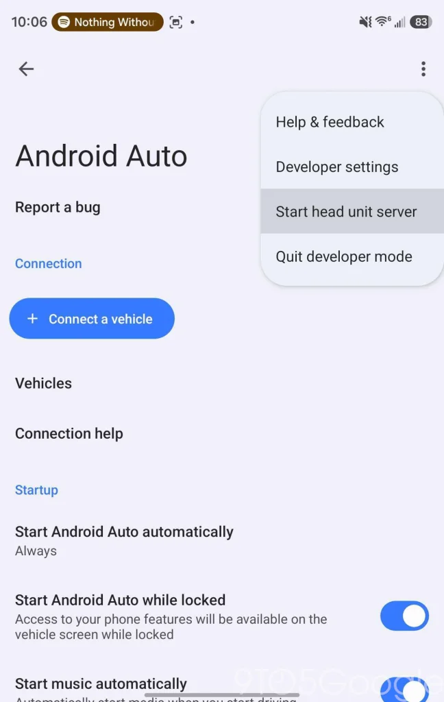 หน้าจอ Android Auto ที่รันผ่าน PhoneAuto